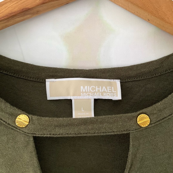 Micheal Kors Olive Green Shirt - Picture 3 of 5